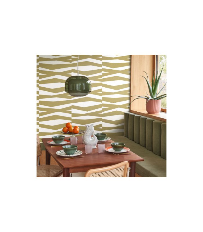 Papier Peint ZEBRA GAME OLIVE - Collection COLOR GAME - CASADECO - Réf. GAME200637414