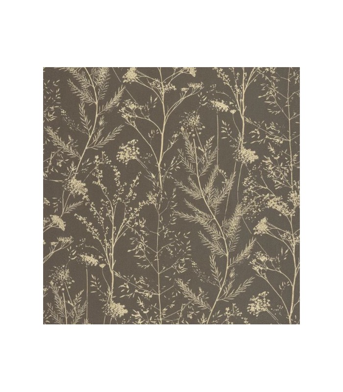 Papier Peint PRAIRIE NOIR FUSAIN / OCRE - Collection SENTIERS DES DUNES - CASADECO - Réf. SENT200959607