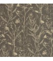 Papier Peint PRAIRIE NOIR FUSAIN / OCRE - Collection SENTIERS DES DUNES - CASADECO - Réf. SENT200959607