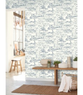 Papier Peint LITTORAL BLEU ORAGE - Collection SENTIERS DES DUNES - CASADECO - Réf. SENT200937297