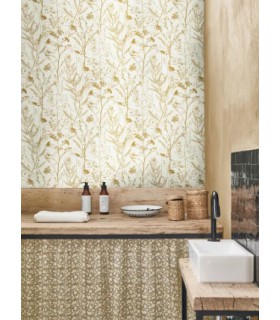 Papier Peint PRAIRIE OLIVE - Collection SENTIERS DES DUNES - CASADECO - Réf. SENT200957261