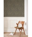 Papier Peint PRAIRIE NOIR FUSAIN / OCRE - Collection SENTIERS DES DUNES - CASADECO - Réf. SENT200959607