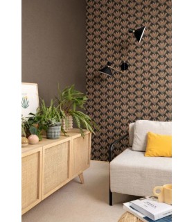 Papier Peint UNI NOIR CUIVRE - Collection BALADE - CASELIO - Réf. BLD100609020