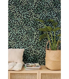 Papier Peint PRINTEMPS VERT EMERAUDE NACRE - Collection BALADE - CASELIO - Réf. BLD106117290