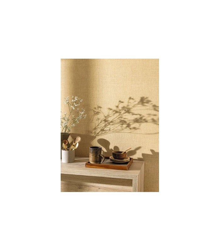 Papier Peint RAPHIA BEIGE - Collection MATIERES - CASELIO - Réf. MMT105971150