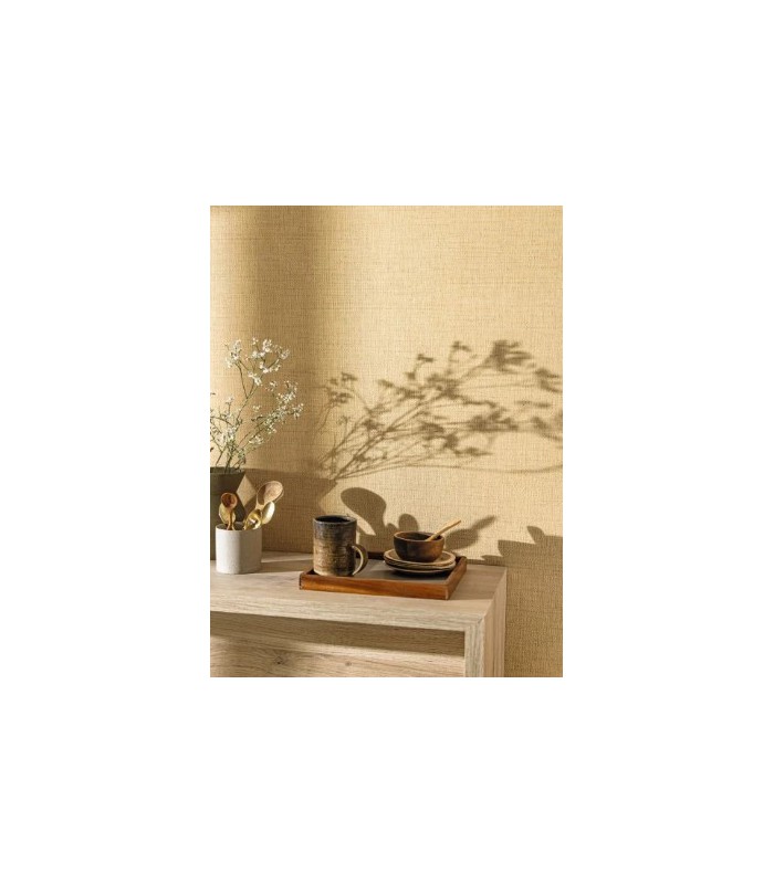 Papier Peint RAPHIA CANNELLE - Collection MATIERES - CASELIO - Réf. MMT105971380