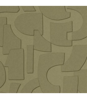 Papier Peint VOLUME VERT KAKI - Collection ORIGINE - CASELIO - Réf. OGN106057112
