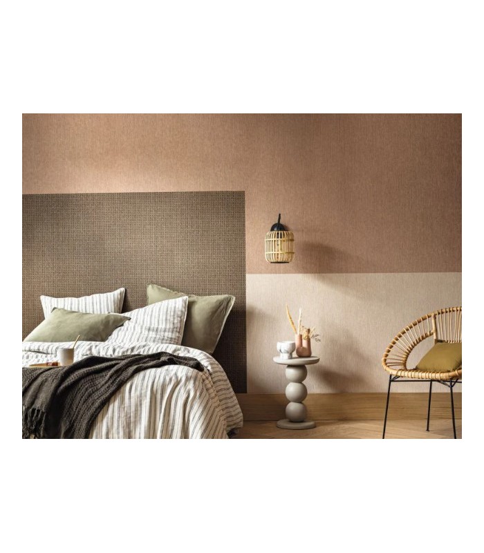 Papier Peint CANNAGE CUIVRE - Collection MATIERES - CASELIO - Réf. MMT106023020