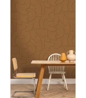 Papier Peint VOLUME TERRE CUITE - Collection ORIGINE - CASELIO - Réf. OGN106052056