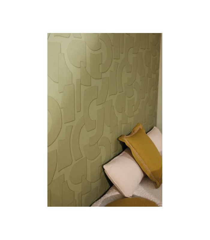Papier Peint VOLUME VERT KAKI - Collection ORIGINE - CASELIO - Réf. OGN106057112