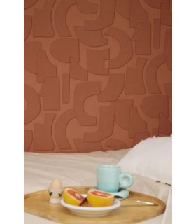Papier Peint VOLUME TERRE DE SIENNE - Collection ORIGINE - CASELIO - Réf. OGN106058009