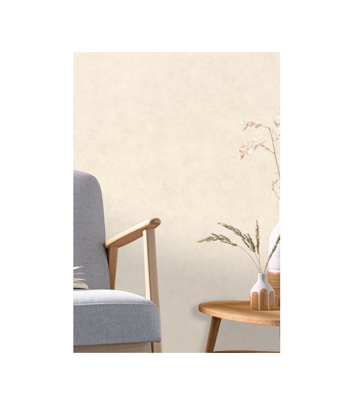 Papier Peint BETON UNI BLANC BEIGE - Collection RELIEFS - CASELIO - Réf. RLF101480010