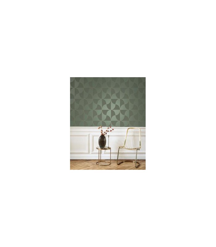 Papier peint VIREVOLTE VERT TAIGA - Collection Alchimie - CASADECO - Ref. ALMI89937777