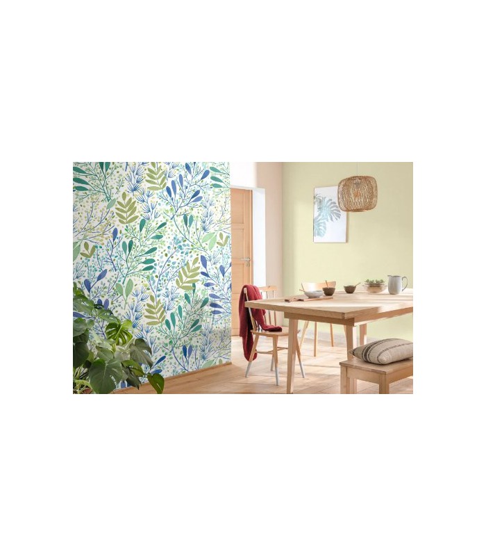 Papier Peint AU BISTROT D ALICE UNI VERT CLAIR - Collection RELIEFS - CASELIO - Réf. RLF68527000