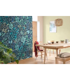 Papier Peint AU BISTROT D ALICE UNI VERT CLAIR - Collection RELIEFS - CASELIO - Réf. RLF68527000