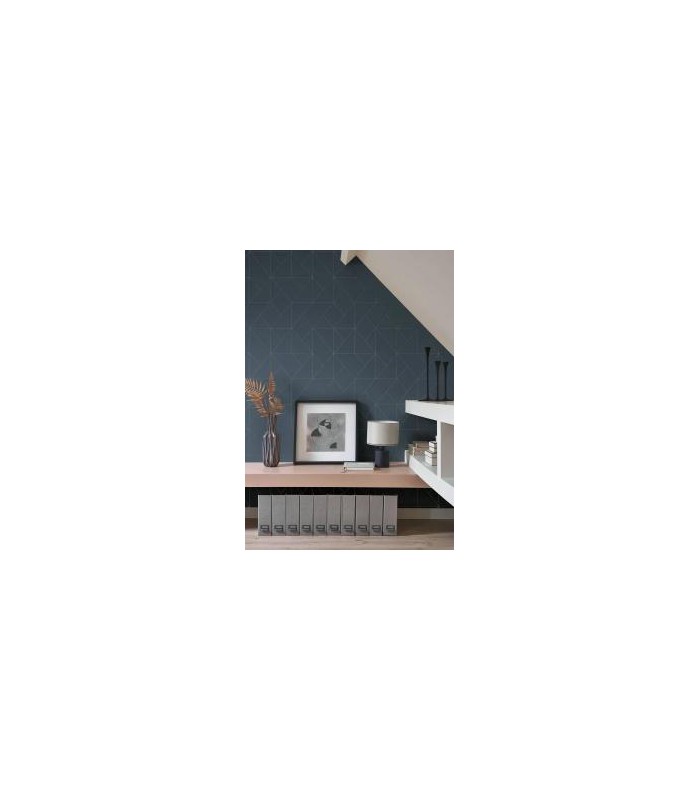 Papier peint SUBTILITE BLEU ENCRE - Collection Alchimie - CASADECO - Ref. ALMI89956803