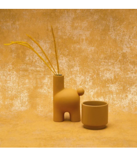 Papier peint Uni STONE JAUNE CURRY - Collection Stone 2 - Réf. STND80832661