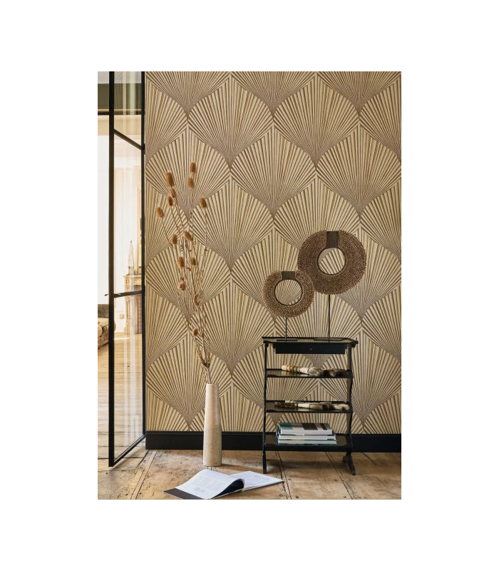 Papier peint SEMIRAMIS MORDORE - Collection Babylone - CASADECO - Ref. BBLN89762207