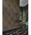 Papier peint SEMIRAMIS NOIR REGLISSE - Collection Babylone - CASADECO - Ref. BBLN89769365