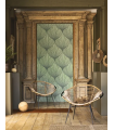 Papier peint SEMIRAMIS VERT NIL - Collection Babylone - CASADECO - Ref. BBLN89767533