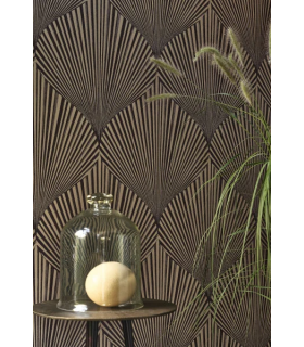 Papier peint SEMIRAMIS NOIR REGLISSE - Collection Babylone - CASADECO - Ref. BBLN89769365