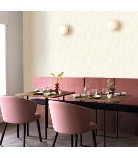 Papier peint Ornament BLANC DORÉ - Collection Élégance - CASELIO - Réf. ELC105280020