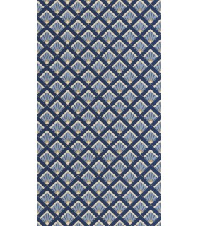 Papier peint Effervescence BLEU OUTRE-MER DORÉ - Collection Élégance - CASELIO - Réf. ELC105316060