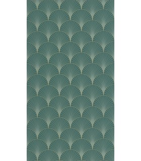 Papier peint Prosperity VERT ÉMERAUDE DORÉ - Collection Élégance - CASELIO - Réf. ELC105267129
