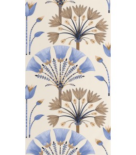 Papier peint Majestic BLEU OUTRE-MER - Collection Élégance - CASELIO - Réf. ELC105276142