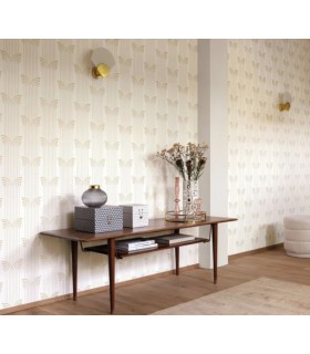 Papier peint Glamour BEIGE DORÉ - Collection Élégance - CASELIO - Réf. ELC105291027