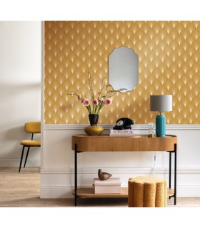 Papier peint Prosperity OCRE DORÉ - Collection Élégance - CASELIO - Réf. ELC105262040