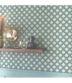 Papier peint Effervescence VERT ÉMERAUDE VIOLET DORÉ - Collection Élégance - CASELIO - Réf. ELC105317024