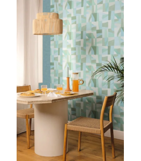 Papier peint Uni Mat BLEU CANARD Collection Céramique - CASELIO - Réf. CER105246387