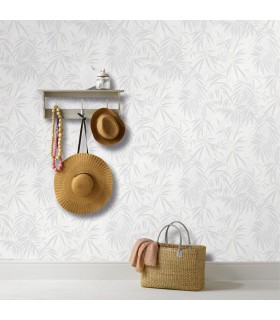 Papier Peint Vinyle Expansé sur Intissé Motif Bambou Gris – Erismann - réf. 10067-31