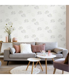 Papier Peint Vinyle Expansé sur Intissé Motif Nymphéa – Erismann - réf. 10117-14