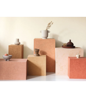 Papier peint Uni Métallisé ROSE POUDRE Collection Céramique - CASELIO - Réf. CER105254026