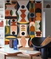 Papier Peint Panoramique Modelage Terracotta / Sable – L’Atelier de Casamance - réf. 75564180 - 204 x 300 CM