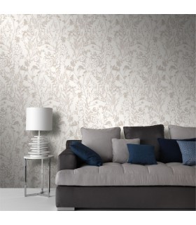 Papier peint vinyle sur intissé floral champêtre Erismann 10251-14