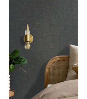 Papier peint Uni métallisé NOIR DORÉ - Collection Élégance - CASELIO - Réf. ELC103239022