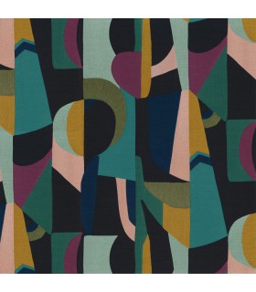 Papier Peint Vinyle sur Intissé Assemblage Blanc/ Multicolore – L’Atelier de Casamance - réf. 75460508 