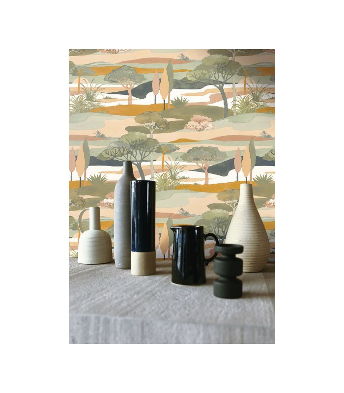 Papier Peint Intissé Cap Ferret Sable Latte – L’Ile aux Oiseaux de Casamance - réf. 75870100