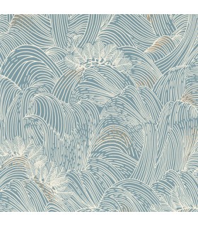 Papier peint intissé Marée Haute blanc doré Casamance réf. 75901936
