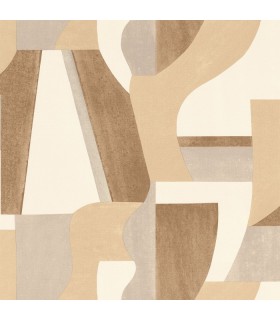 Papier Peint Vinyle sur Intissé Gino Cognac – Mouvements de Casamance - réf. 76001222