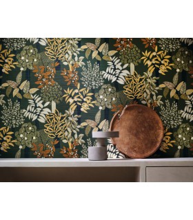 Papier Peint Vinyle sur Intissé Peradeniya Blanc/ Mordoré – Golfe du Bengale de Casamance - réf. 75940100