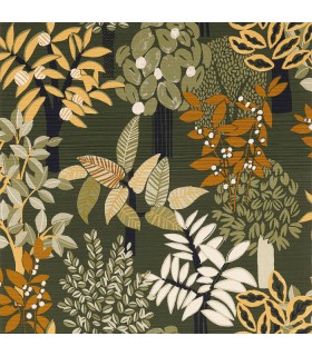 Papier Peint Vinyle sur Intissé Peradeniya Blanc/ Mordoré – Golfe du Bengale de Casamance - réf. 75940100