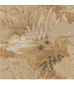 Papier peint intissé Jasmin grège vert argile – Casamance 75680100