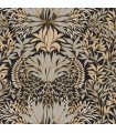 Papier Peint Intissé Chardon Blanc/ Doré – Square Jasmin de Casamance - réf. 75733160