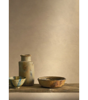 Papier peint ARGILE- Collection La Chaux - CASAMANCE - REF B7549