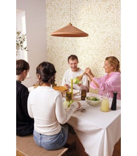 Papier peint Sympathy Blanc et Or - Collection Green Life 2 - CASELIO - Réf.  GNL2105340212