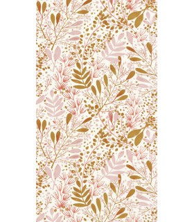 Papier peint Joy Rose Or sur Fond Blanc - Collection Green Life 2 - CASELIO - Réf.  GNL2101694002